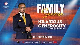 FAMILY SUNDAY SERVICE || HILARIOUS GENEROSITY #looselyheldcoins II 6th OCTOBER 2024 || 2nd SERVICE