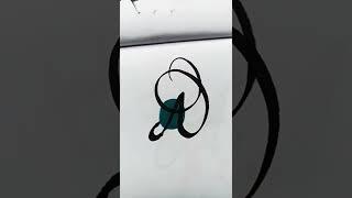 How to write A in freehand Calligraphy #shorts #sureshsuryawanshi #calligraphy #cursive #nameart