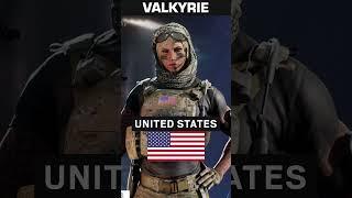 Nationality of EVERY Defender in Rainbow Six Siege #shorts