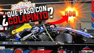 Franco Colapinto sufrió un fuerte accidente y Russell se quedó con la pole en Las Vegas