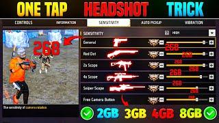 New One Tap Headshot Trick + Setting  [ M1014 + M1887 ] New Headshot Setting Free Fire