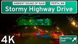 Driving in the Rain - Ambient Audio / Relaxation - Perth, Western Australia