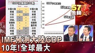 10年！IMF預測大陸GDP規模贏美國 全球最大 - 丁萬鳴、陳雨農《５７金錢爆精選》2017.0725