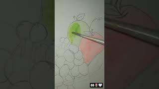 water colour painting ️#composition#shorts #painting