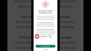 You need the official WhatsApp to log in gb whatsapp #shorts #youtubeshorts