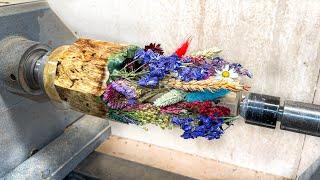 Casting Dried Flowers In Resin to Make a Vase