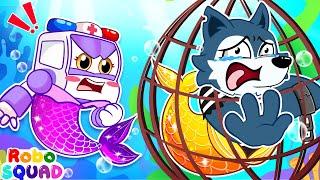 Let's Catch The Thief Mermaid | Stranger Danger Song | Nursery Rhymes | RoboSquad Kids Songs