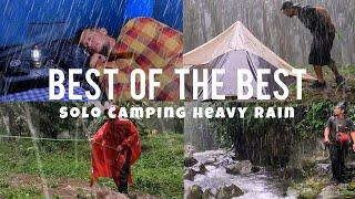 SOLO CAMPING HEAVY RAIN - BEST OF THE BEST STRUGGLE SET UP TENT IN HEAVY RAIN