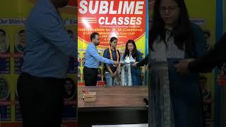 Congratulations Anchal Srivastava From SUBLIME CLASSES For Securing 92%in Economics in CBSE ClassXII