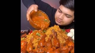 ASMR: EATING SPICY CHICKEN LEG PIECE FRIED RICE || #shorts #mukbangn#asmreating #mukbangasmr #asmr