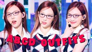 rating nayeon's abcd outfits