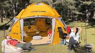 Luxury Camping in the Comfort of Home with a 5-Meter Large Dome Tent