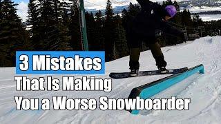 3 Mistakes That Make You a Worse Snowboarder - Pocketcoach Snow