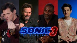 SONIC THE HEDGEHOG 3 interviews Jim Carrey, Keanu Reeves, Idris Elba, Ben Schwartz, cast & crew 4K