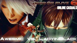 [DOA6] Awesmic vs. LadyinBlack (Hayabusa); Online Casuals (PC/Steam)