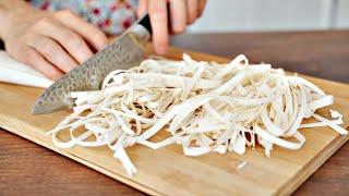 Just cut tortilla into strips! Delicious and quick breakfast!