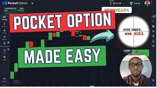 POCKET OPTION TUTORIAL - LIVE 1MIN CANDLESTICK ANALYSIS - 2024