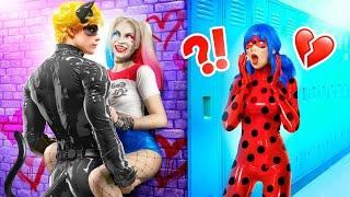 Harley Quinn Ladybug'un Erkek Arkadaşını Çaldı! Harley Quinn ve Süper Kedi Artık Çift!