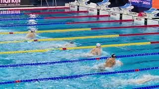 World Aquatics Swimming Championships 25m 2024 - Men 100m Breastroke - Final - Haiyang Qin