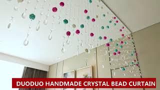 Sepak Takraw Bead Crystal Glass Curtain Living Room Bedroom Window Door Decor Wedding bedroom