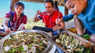 Rare VILLAGE FOOD Thailand!! Fishing + Cooking in Asian Mountains!! | Amazing Karen People