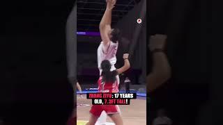 Zhang Ziyu: The 17-year-old hoops star from China towering at 7.3 feet! 🫣 #Basketball #WNBA