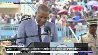 Botswana Inauguration | President Duma G. Boko's address to the nation