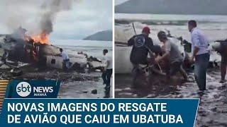 Novas imagens mostram resgate de vítimas de acidente com avião | #SBTNews Manhã (15/01/25)