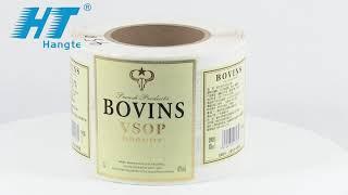 BOVINS  yellow wine label sticker Product display video