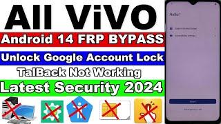 All Vivo FRP Bypass Android 14  | All Vivo Google Account Lock Bypass TalBack Not Working Without Pc