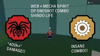 WEB + MECHA SPIRIT OP ONESHOT COMBMO | Shindo Life Roblox