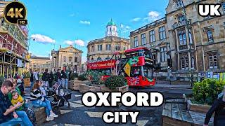 Oxford City  England  | Walking Tour | 4k HDR 2024