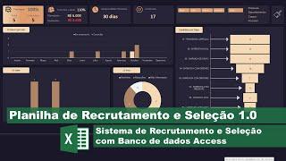 Planilha de Recrutamento e Seleção Excel com BD 1.0