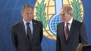 Начало встречи С.Лаврова с А.Узюмджю, Гаага