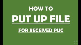 How to PUT UP FILE after receiving PUC