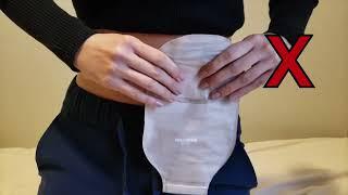 How to apply a one piece ostomy appliance by yourself with EASY TIP #ostomytips