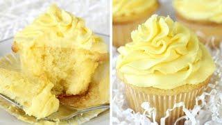 Lemon Sour Cream Cupcakes with Lemon Buttercream