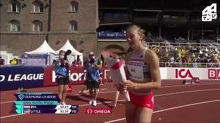 Femke Bol s'impose en 52 37 sur 400 m haies Shamier Little se classe 2nd de la course juste derrière