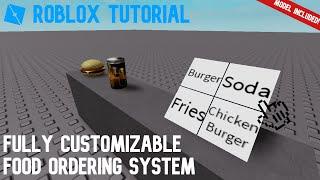 Roblox Studio Food Ordering System