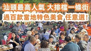 汕頭最高人氣！大排檔一條街！過百款當地特色美食！任意選！美食旅遊攻略！魚飯40元！牛肉丸75元！瘋狂掃貨！現場火爆！吃到停不下來！路邊美食！煙火氣！Canton Food Tour｜GuangZhou