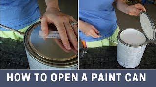 How to open a paint can