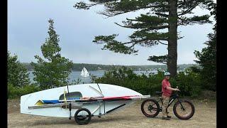 First Test: Pedego Trail Tracker Pulling A Moved By Bikes Trailer Loaded With  Sunfish Sailboat