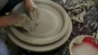 Large platter with Tim See pottery