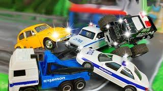 CARTOONS about Toy CARS Drive. COLLECTION Cool stories with cars for children