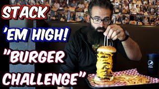 Burger Madness: "Stack 'Em High Challenge" vs FreakEating | 12 Patties | Monroe, WA