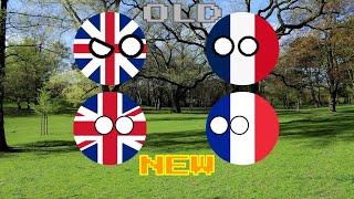 France and United Kingdom(UK) Old  flags vs NEW Flags (Read Discription)