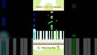 STAYC스테이씨   RUN2U   Piano Instrumental TUTORIAL by Piano Fun Play #shorts