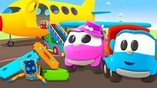 Car cartoons for kids & Leo the truck cartoon for kids - Street vehicles & plane for kids.