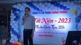 Ông Tống Văn Sơn – TGĐ Công ty cổ phần Chính Thắng phát biểu khai mạc chương trình Tiệc Tất Niên