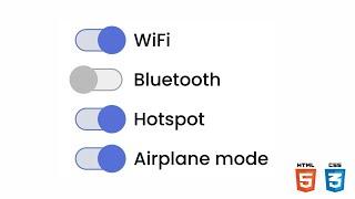 How to Create Toggle Button / Switch using HTML & CSS